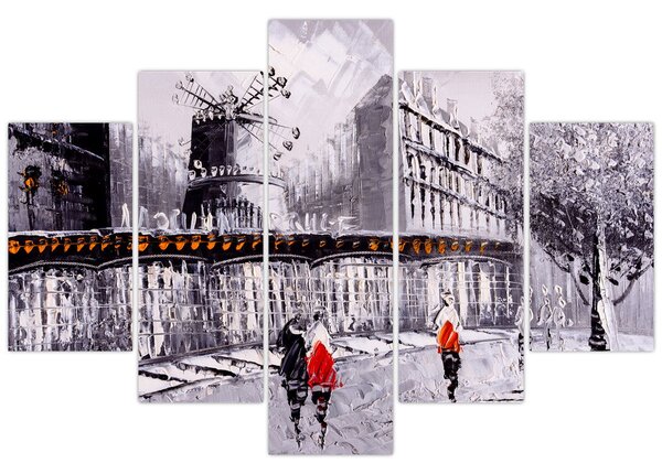 Tablou - Pictură în ulei a orașului II. (150x105 cm)