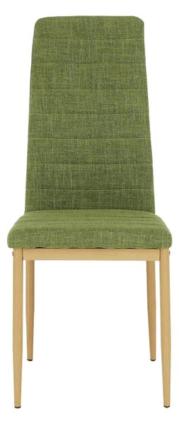 Scaun COLETA NOVA, verde/fag, stofa clasica/metal, 41x49x96 cm