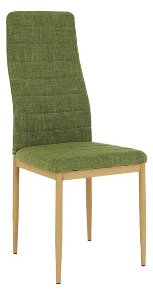 Scaun COLETA NOVA, verde/fag, stofa clasica/metal, 41x49x96 cm