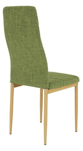 Scaun COLETA NOVA, verde/fag, stofa clasica/metal, 41x49x96 cm