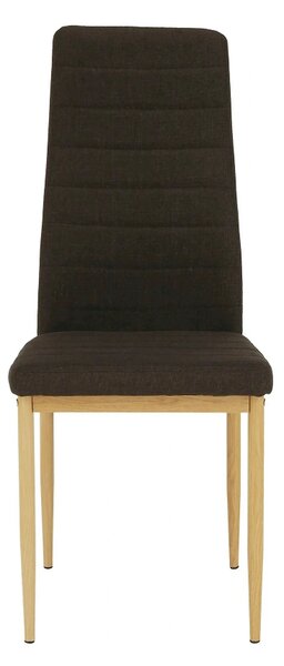 Scaun COLETA NOVA, maro inchis/fag, textil/metal, 41x49x96 cm