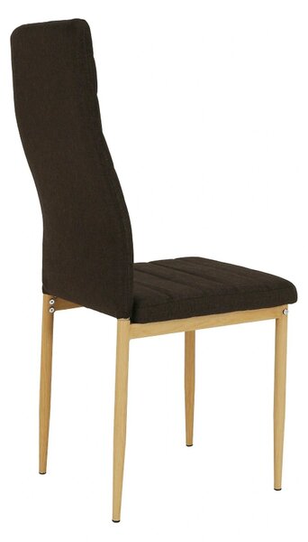 Scaun COLETA NOVA, maro inchis/fag, textil/metal, 41x49x96 cm