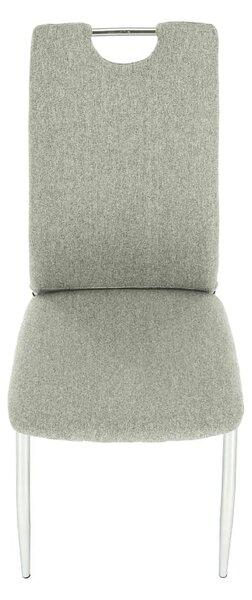 Scaun bucatarie OLIVA NEW, bej/crom, textil/metal, 42x52x97 cm