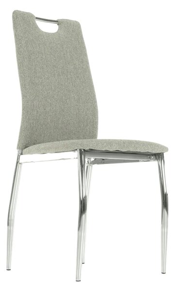 Scaun bucatarie OLIVA NEW, bej/crom, textil/metal, 42x52x97 cm