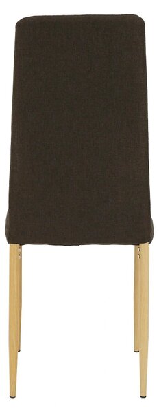 Scaun COLETA NOVA, maro inchis/fag, textil/metal, 41x49x96 cm