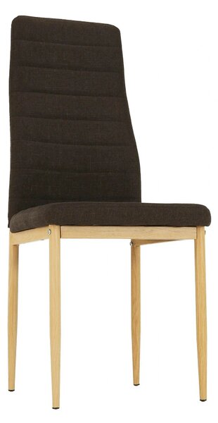 Scaun COLETA NOVA, maro inchis/fag, textil/metal, 41x49x96 cm