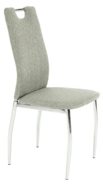 Scaun bucatarie OLIVA NEW, bej/crom, textil/metal, 42x52x97 cm