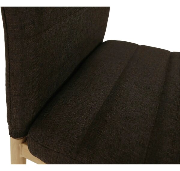 Scaun COLETA NOVA, maro inchis/fag, textil/metal, 41x49x96 cm