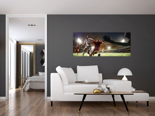 Tablou - Fotbaliști în acțiune (120x50 cm)