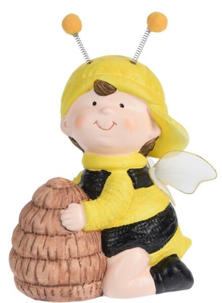 Decoratiune Bee Boy, 13x8x18 cm, ceramica, multicolor