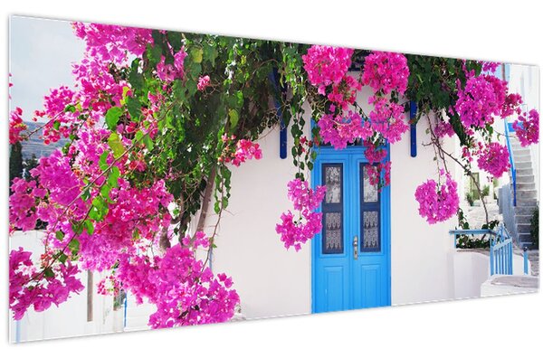 Tablou - Casă tradițională grecească (120x50 cm)