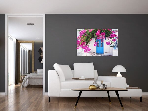 Tablou - Casă tradițională grecească (90x60 cm)