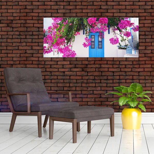 Tablou - Casă tradițională grecească (120x50 cm)
