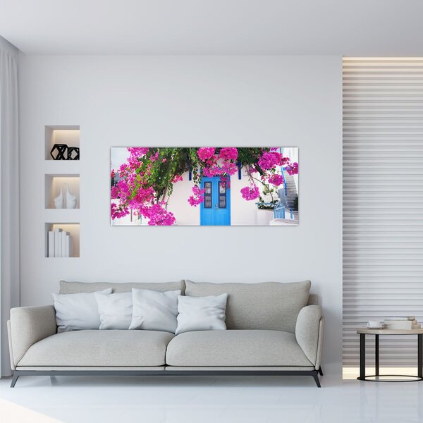 Tablou - Casă tradițională grecească (120x50 cm)
