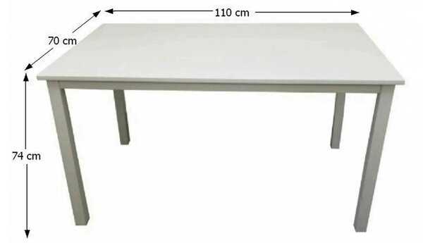 Masa ASTRO NEW, alb, 110x70x74 cm