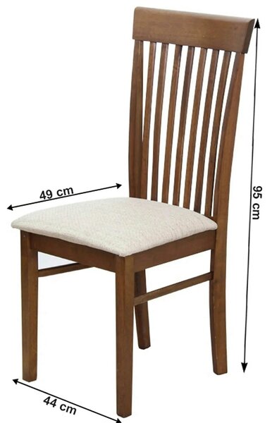 Scaun ASTRO NEW, maro deschis/nuc, tesatura, 44x49x95 cm
