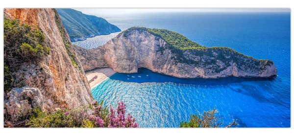 Tablou - Plaja Navagio, Grecia (120x50 cm)