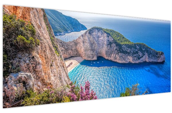 Tablou - Plaja Navagio, Grecia (120x50 cm)