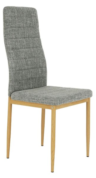 Scaun COLETA NOVA, gri deschis/fag, textil/metal, 41x49x96 cm
