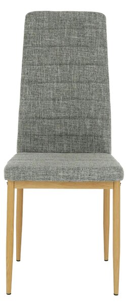 Scaun COLETA NOVA, gri deschis/fag, textil/metal, 41x49x96 cm