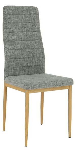 Scaun COLETA NOVA, gri deschis/fag, textil/metal, 41x49x96 cm