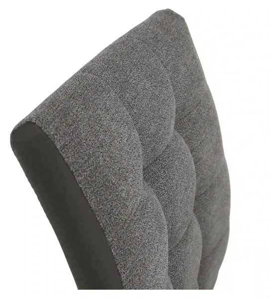 Scaun SALOMA NEW, gri, stofa clasica/pielele ecologica/metal, 42x56.5x