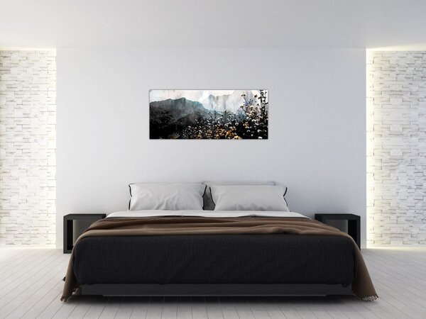 Tablou - Ilustrație de flori sălbatice (120x50 cm)