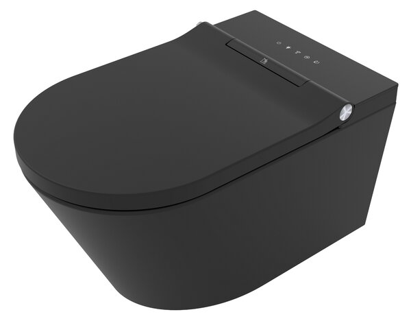Major&Maker Black Pearl toaletă cu spălare agăţat fără margine negru 4030F