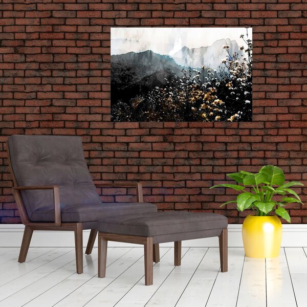 Tablou - Ilustrație de flori sălbatice (90x60 cm)