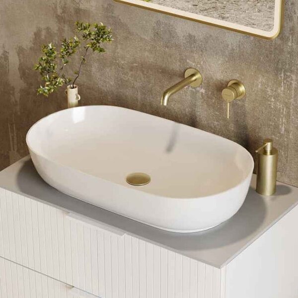 Actima Jima lavoar 71x41 cm ovale de blat alb luciu CEAC.2001.710.WH