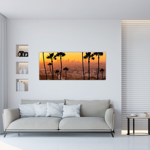 Tablou - Panorama din Los Angeles (120x50 cm)