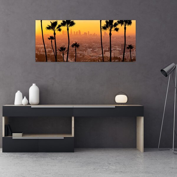 Tablou - Panorama din Los Angeles (120x50 cm)