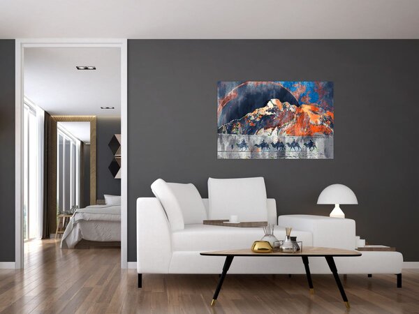 Tablou - Ilustrație de sweathouses (90x60 cm)