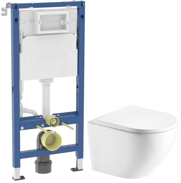 Set cadru încastrat Geberit Duofix 111.170.00.2, vas WC cu capac soft-close Hagser Beno HGR20000042