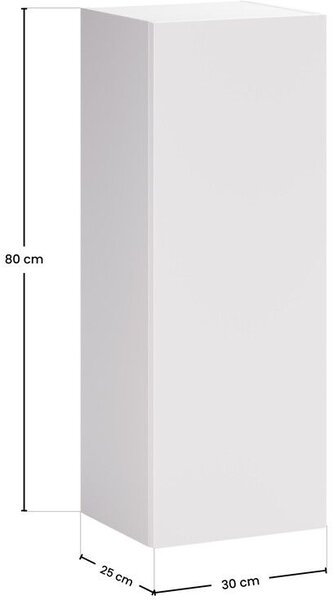 Comad Aster White dulap 30x26.6x80 cm laterala pe perete alb ASTER WHITE 80-30-1D