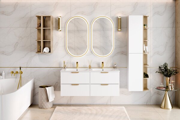 Comad Aster White dulap 30x26.6x80 cm laterala pe perete alb ASTER WHITE 80-30-1D