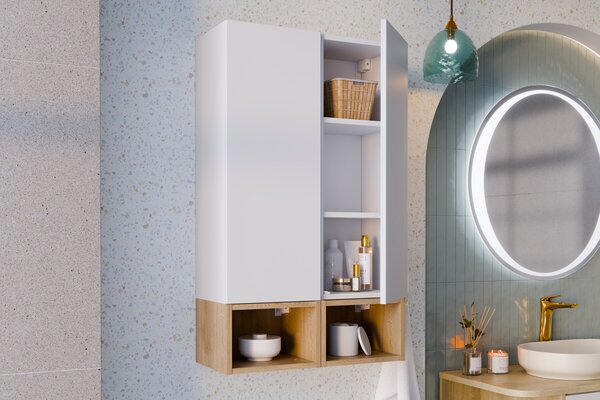 Comad Aster White dulap 30x26.6x80 cm laterala pe perete alb ASTER WHITE 80-30-1D