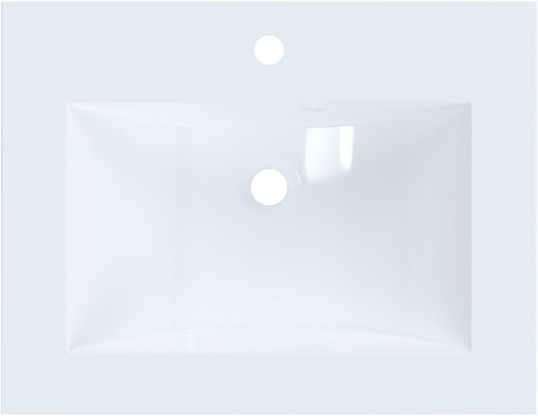 Ruvetti Elif lavoar 61x47 cm dreptunghiular încastrat-de blat alb luciu DOL_EL60