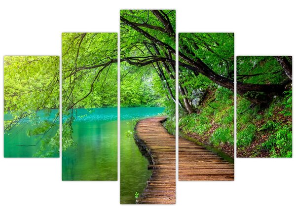 Tablou - Lacurile Plitvice (150x105 cm)