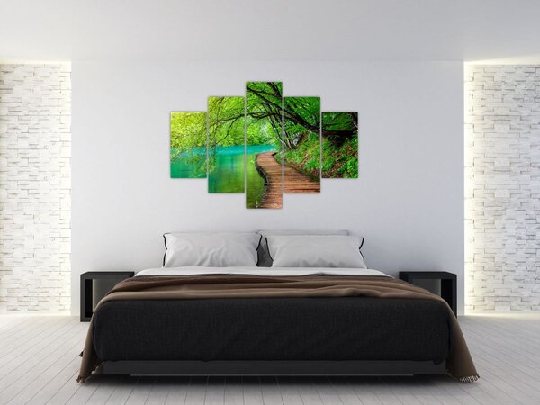 Tablou - Lacurile Plitvice (150x105 cm)