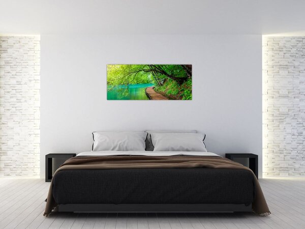 Tablou - Lacurile Plitvice (120x50 cm)
