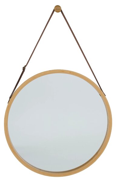Oglinda LEMI 1, bambus natural, lemn de bambus, 45x2x45 cm