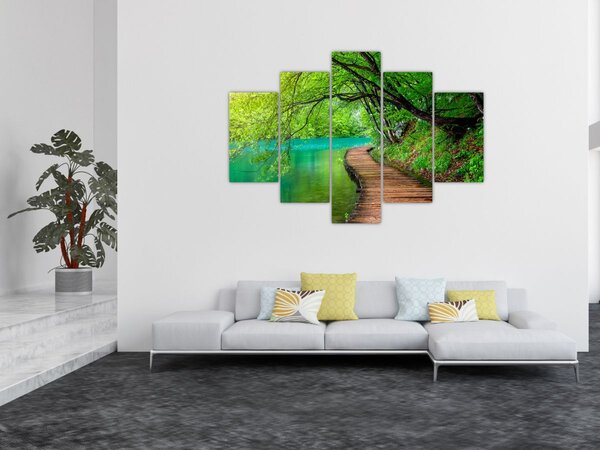 Tablou - Lacurile Plitvice (150x105 cm)