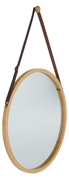 Oglinda LEMI 1, bambus natural, lemn de bambus, 45x2x45 cm