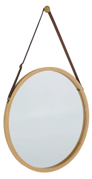 Oglinda LEMI 1, bambus natural, lemn de bambus, 45x2x45 cm