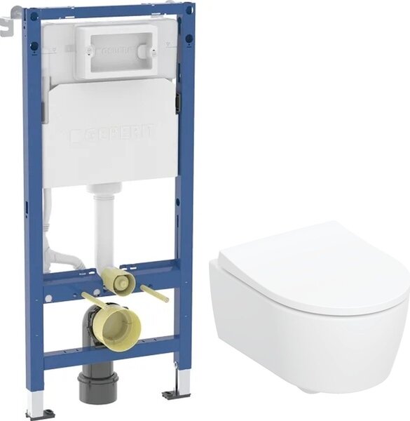 Set vas WC Geberit iCon 503.232.00.1, cadru încastrat Geberit Duofix 111.170.00.2
