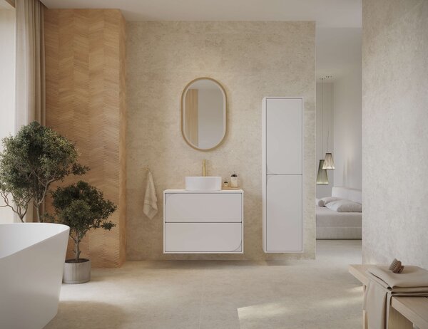 Cersanit Crea II dulap 40x30x160 cm laterala pe perete alb S1058–017