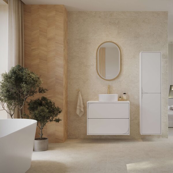 Cersanit Crea II dulap 40x30x160 cm laterala pe perete alb S1058–017