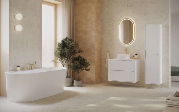 Cersanit Crea II dulap 40x30x160 cm laterala pe perete alb S1058–017