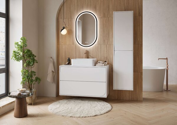 Cersanit Crea II dulap 40x30x160 cm laterala pe perete alb S1058–017